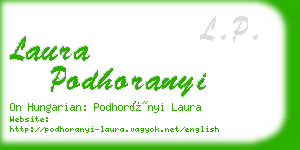 laura podhoranyi business card